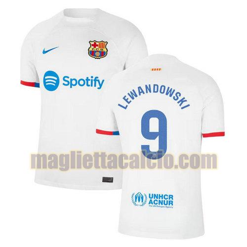 maglia seconda lewandowski 9 barcellona uomo 2023-2024