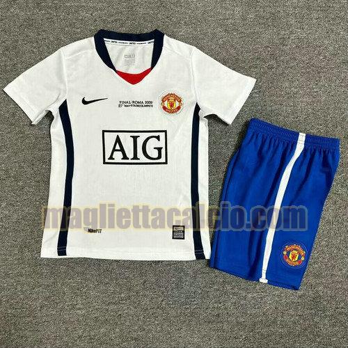 maglia seconda manchester united bambino 2008 2009