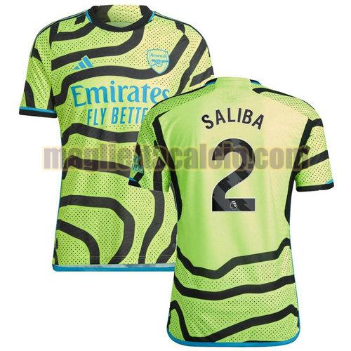 maglia seconda saliba arsenal uomo 2023-2024