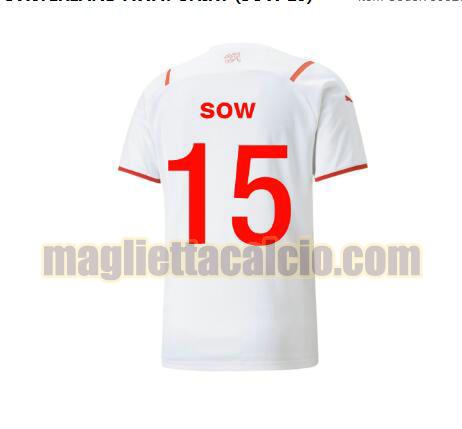 maglia sow 15 svizzera uomo seconda 2021-2022