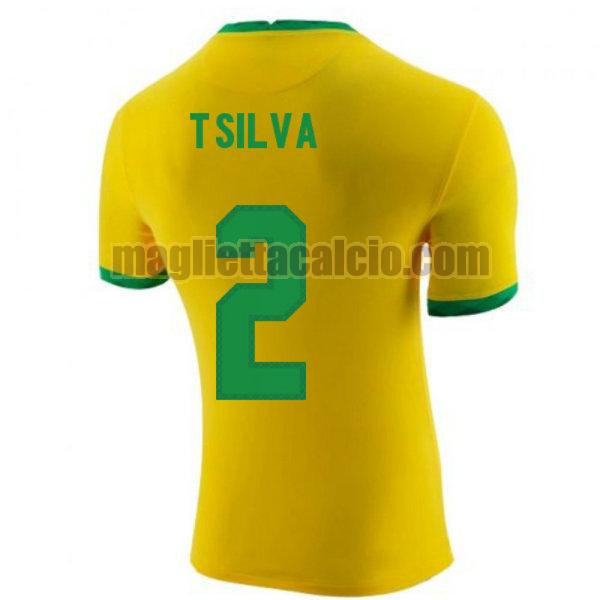 maglia t.silva 2 brasile uomo prima 2020-2021