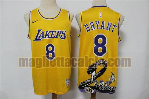 maglia uomo bryant serpente edizione limitata los angeles lakers giallo 8