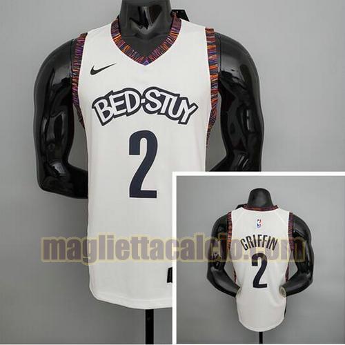 maglia uomo griffin versione città brooklyn nets bianco 2