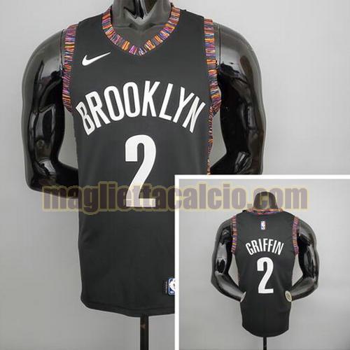 maglia uomo griffin versione città brooklyn nets nero 2