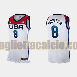 maglia uomo khris middleton 2021 tokyo usa bianco 8