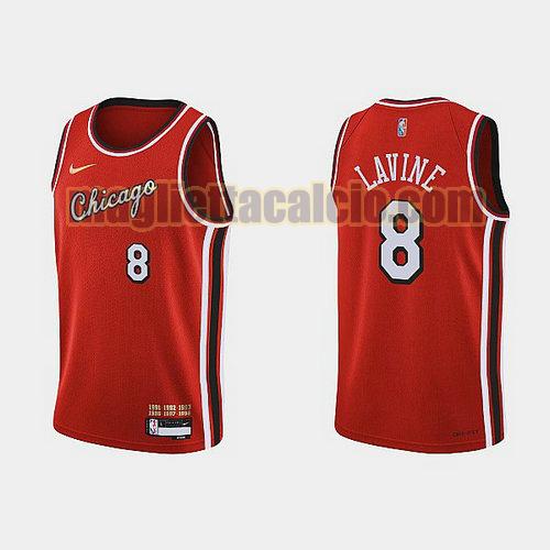 maglia uomo lavine 2022 city edition 75th anniversary edition chicago bulls rosso 8