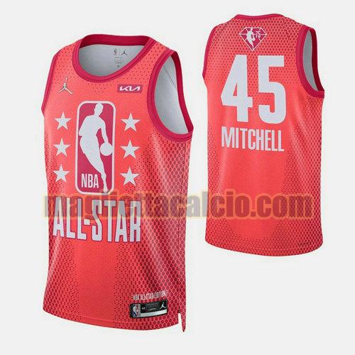 maglia uomo mitchell 2022 all star rosso 45