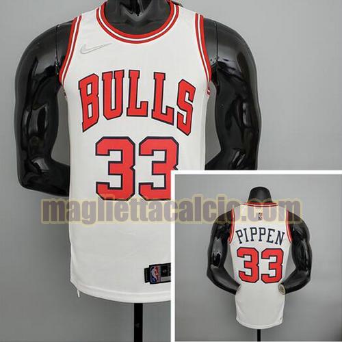 maglia uomo pippen 75° anniversario chicago bulls bianco 33