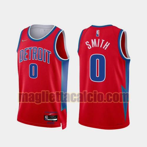 maglia uomo smith 2022 city edition 75th anniversary edition detroit pistons rosso 0