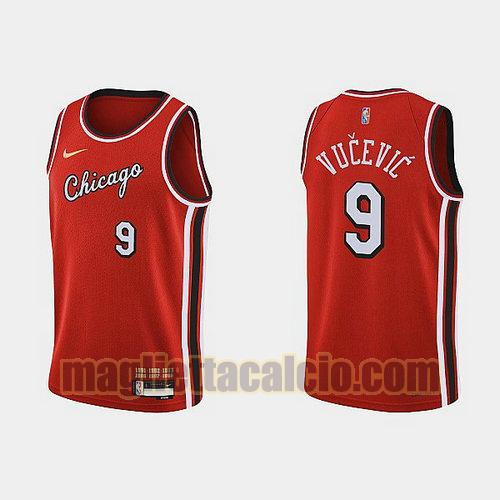 maglia uomo vucevic 2022 city edition 75th anniversary edition chicago bulls rosso 9