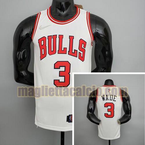 maglia uomo wade 75° anniversario chicago bulls bianco 3