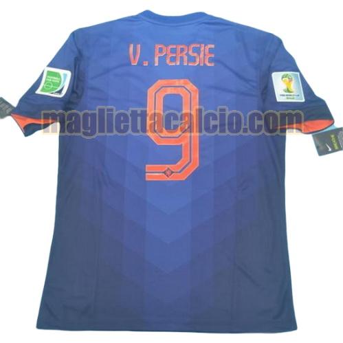 maglia v.persie 9 olanda uomo seconda divisa coppa del mondo 2014