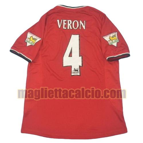 maglia veron 4 manchester united uomo prima divisa 2000-2002