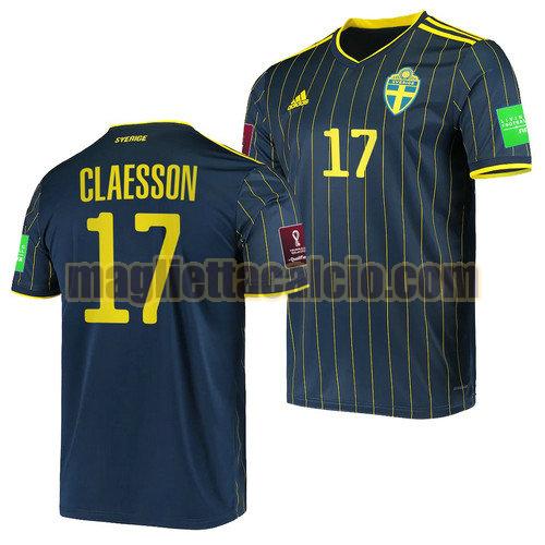 maglia viktor claesson 17 svezia uomo seconda 2022