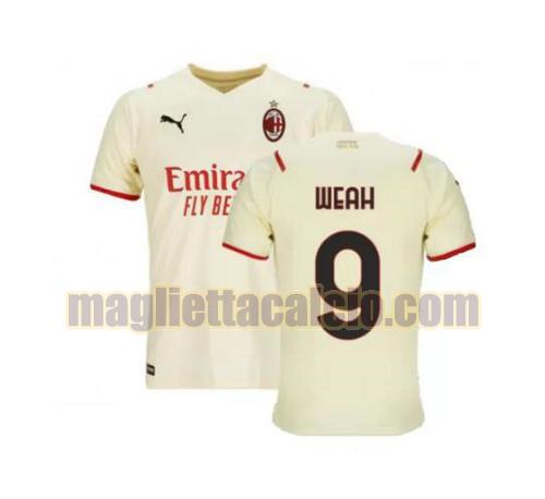 maglia weah 9 ac milan uomo seconda 2021-2022