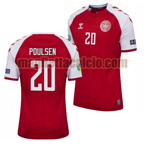 maglia yussuf poulsen 20 denmark uomo prima 2021-2022