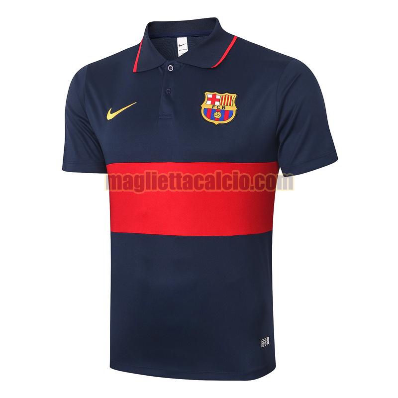 magliette polo calcio barcellona uomo blu rosso 2020-2021