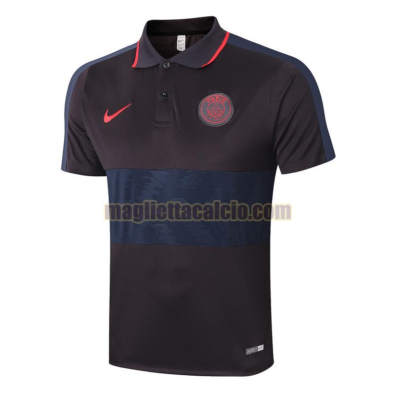 magliette polo calcio paris saint germain uomo nero blu 2020-2021