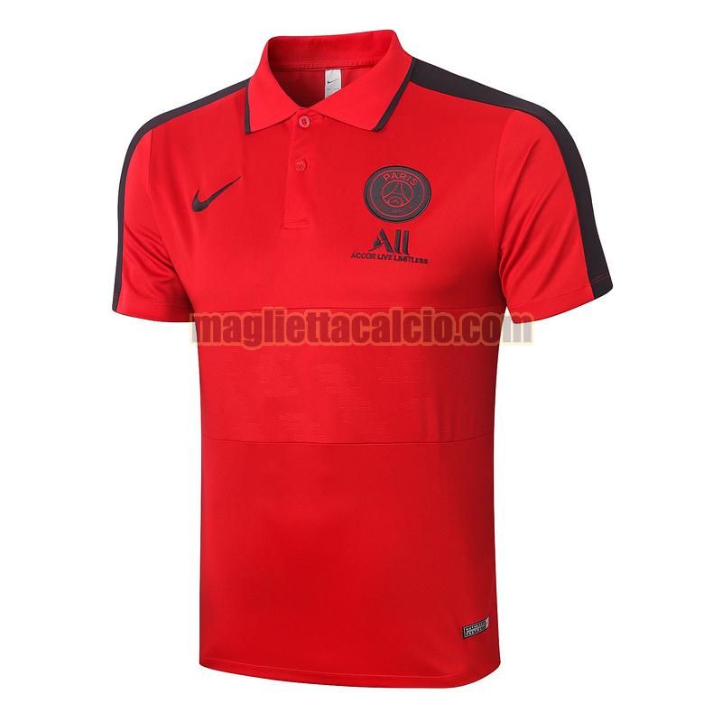 magliette polo calcio paris saint germain uomo rosso 2020-2021