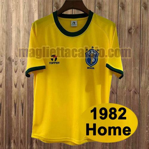 manica lunga maglia prima brasile bambino 1982