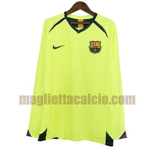 manica lunga maglia seconda barcellona uomo 2005-2006