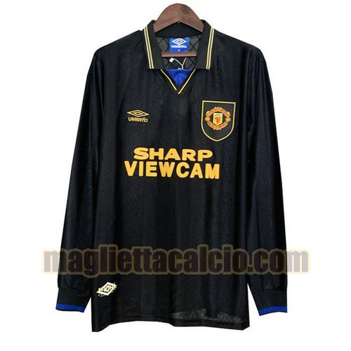 manica lunga maglia seconda manchester united uomo 1994