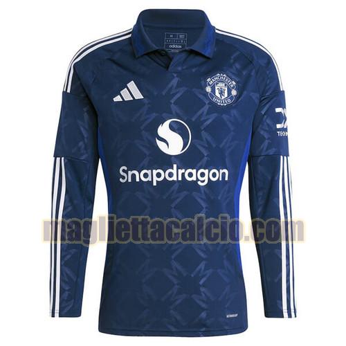 manica lunga maglia seconda manchester united uomo 2024