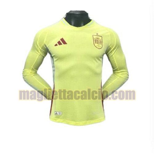 manica lunga player version maglia seconda spagna uomo 2024