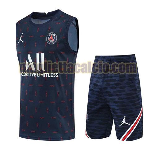 pantaloncini + canotta paris saint germain uomo nero 2022-2023