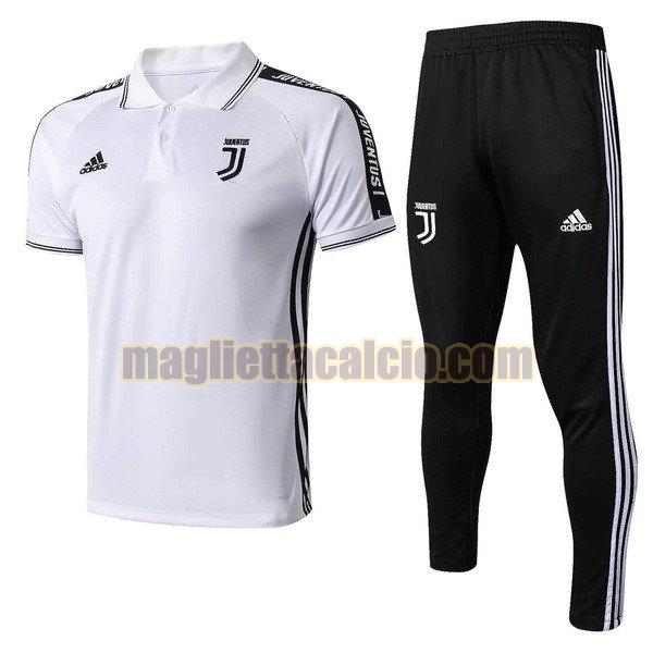 polo completo juventus uomo bianco nero 2019-20