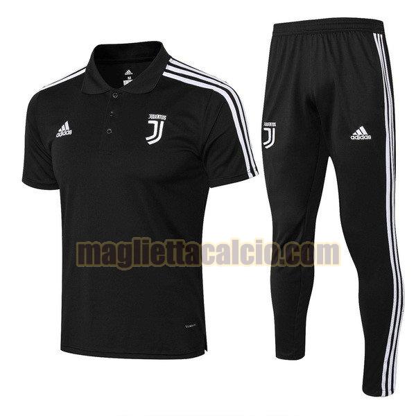 polo completo juventus uomo nero 2018-2019