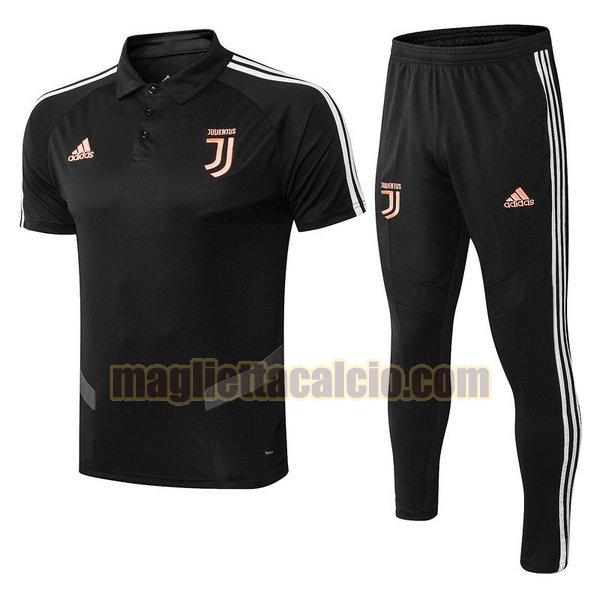 polo completo juventus uomo nero arancione 2019-2020