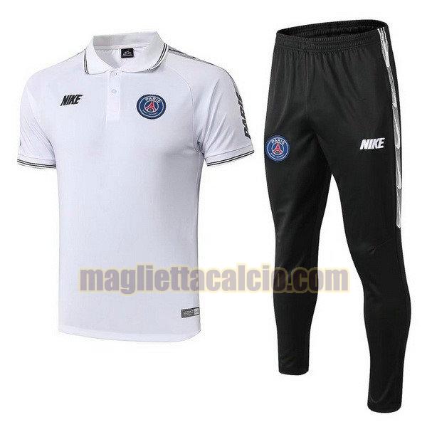 polo completo paris saint germain uomo bianco 2019-2020