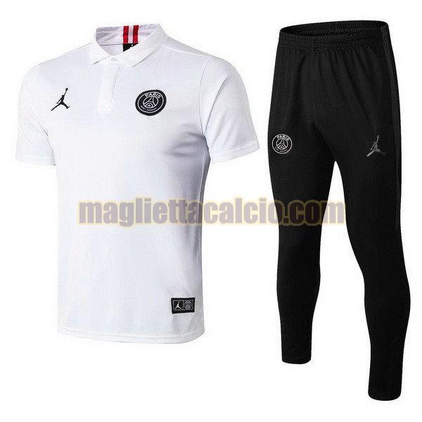 polo completo paris saint germain uomo bianco nero jordan 2019