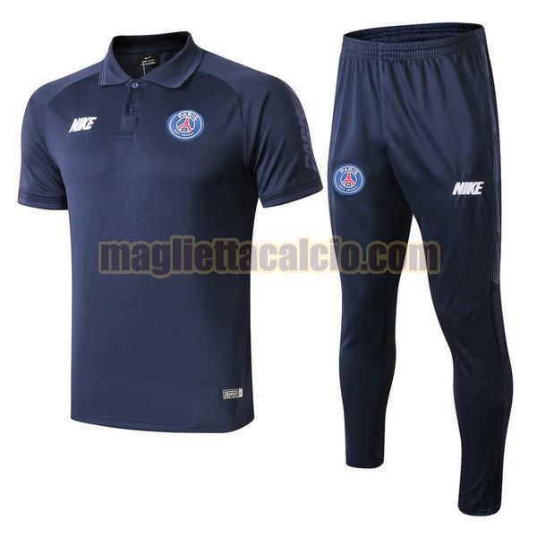 polo completo paris saint germain uomo blu 2019-2020