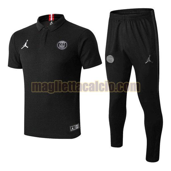 polo completo paris saint germain uomo nero jordan 2019