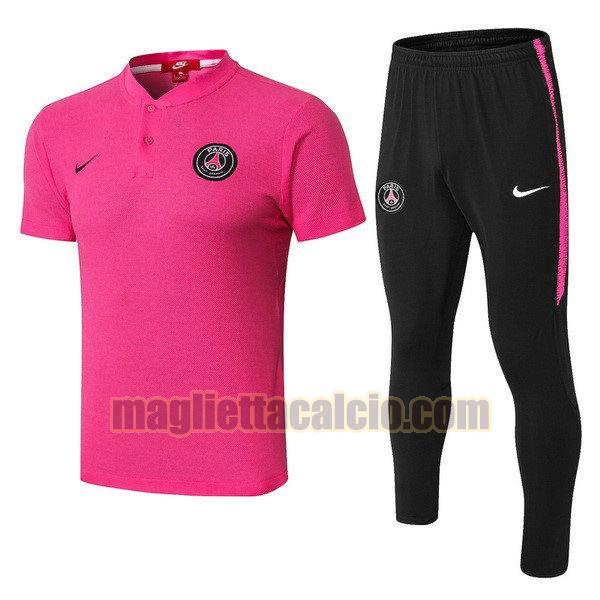 polo completo paris saint germain uomo rosa nero 2018-2019