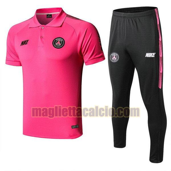 polo completo paris saint germain uomo rosa nero 2019-2020