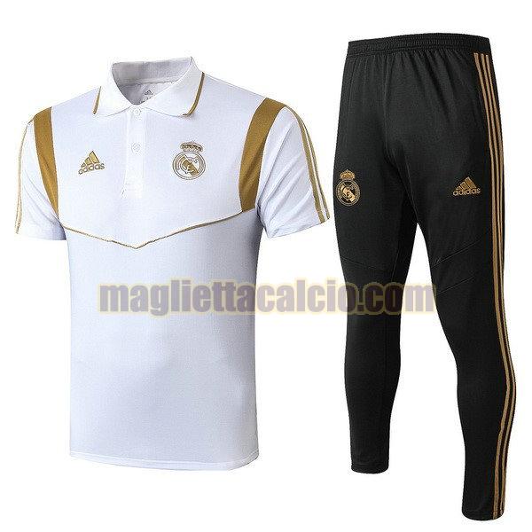 polo completo real madrid uomo nero bianco 19-20