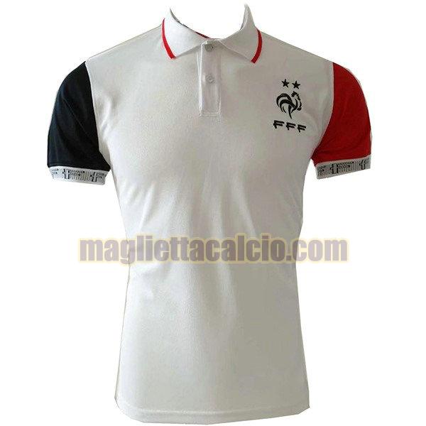 polo francia uomo bianco rosso 19-20