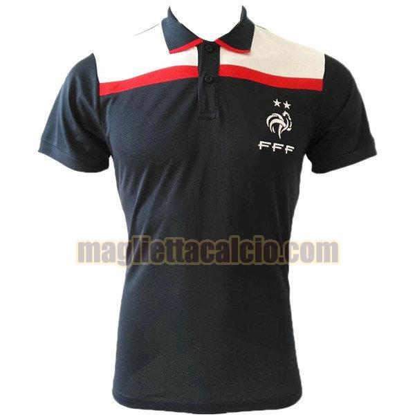 polo francia uomo nero bianco 19-20