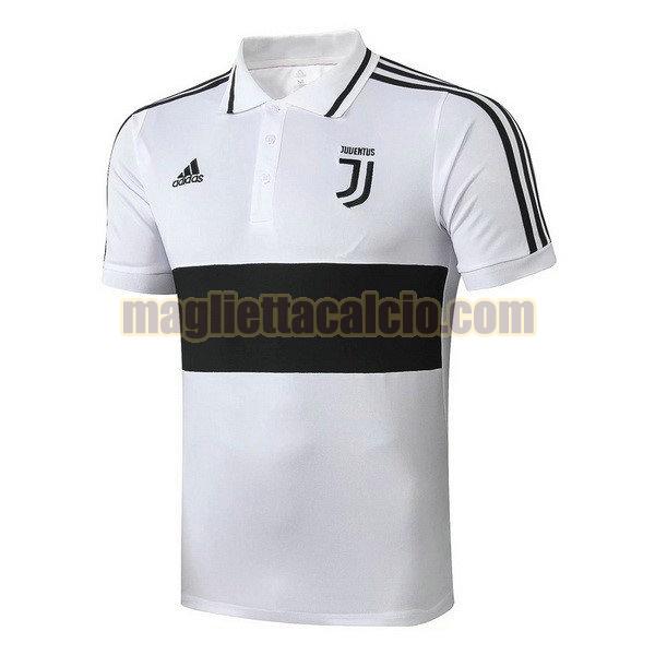 polo juventus uomo bianco nero 2019-2020