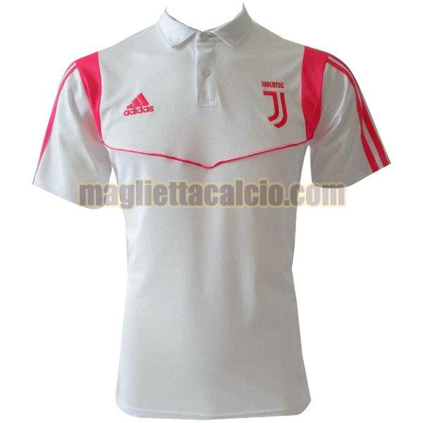 polo juventus uomo bianco rosa 19-20