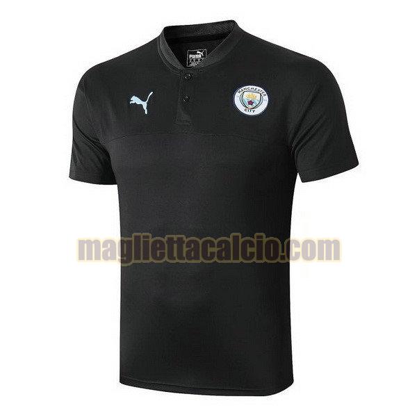 polo manchester city uomo nero blu 2019-2020