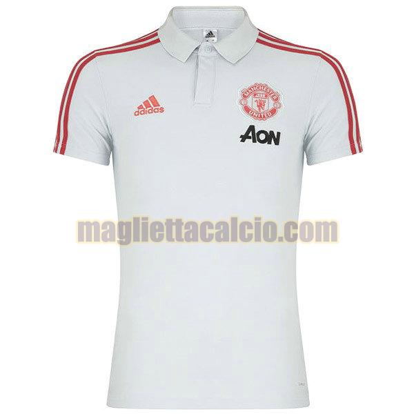 polo manchester united uomo bianco 2019-2020