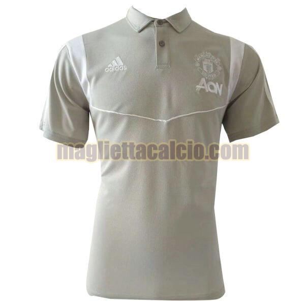 polo manchester united uomo grigio 2019-2020