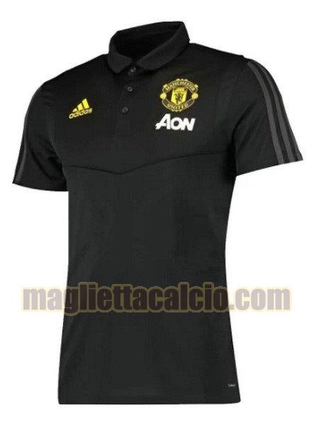 polo manchester united uomo nero giallo 2019-2020