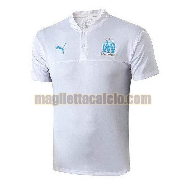 polo olympique marsiglia uomo bianco 2019-2020