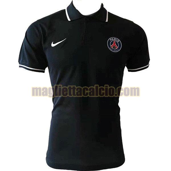 polo paris saint germain uomo nero bianco 2019-2020