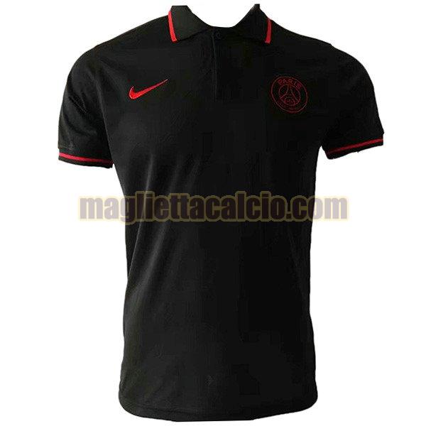 polo paris saint germain uomo nero rosso 2019-2020